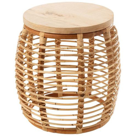 Table gigogne ronde NEA en rotin naturel