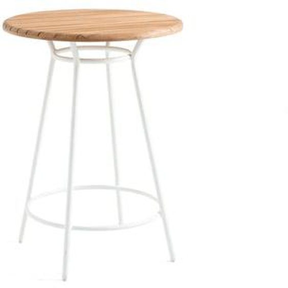 Table haute de jardin aluminium et teck, Chassagne