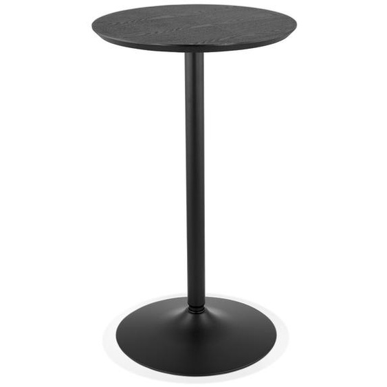Table haute ronde TAMAGO en bois et métal noir - Ø 60 cm