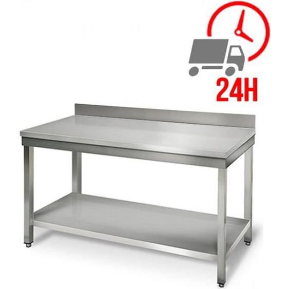 Table inox 1400 x 600 mm adossée / GOLDINOX - LIVRAISON OFFERTE SOUS 24 HEURES DANS TOUTE LA FRANCE