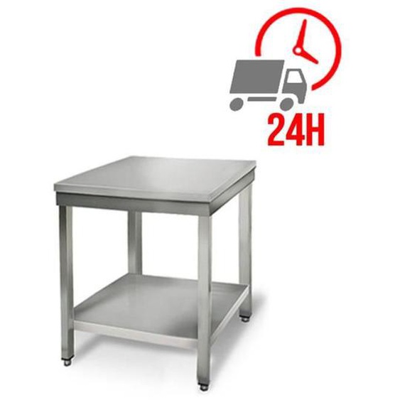 Table inox 700 x 500 mm / GOLDINOX - Table de travail professionnelle en acier inoxydable - TN75 - Gris