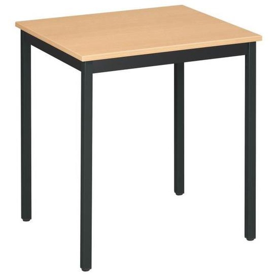 Table multi-usages hêtre L 70 x P 60 cm - Éco - piétement noir