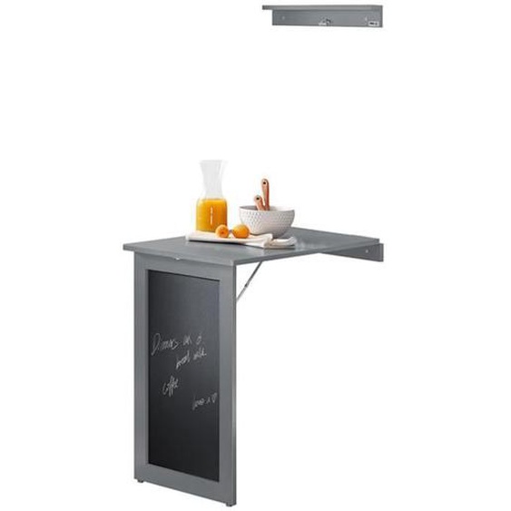 Table Murale Pliable FWT20-HG SoBuy Table Rabattable avec Mémo Board - Gris 50x76x76 cm