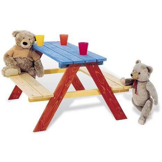 Table picnic Nicki pour 4 enfants - multicolore