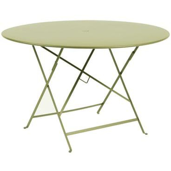 Table pliable Bistro acier tilleul Ø117 cm