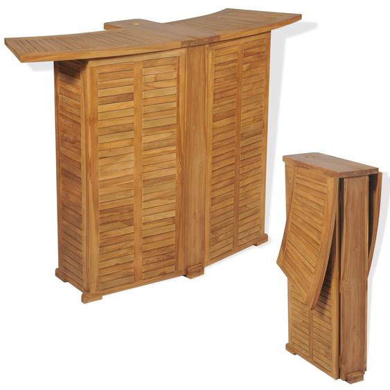 Table pliable de bar 155x53x105 cm Bois de teck solide