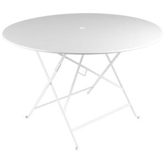 Table pliante BISTRO ronde - 01 blanc coton - Ø 117 cm