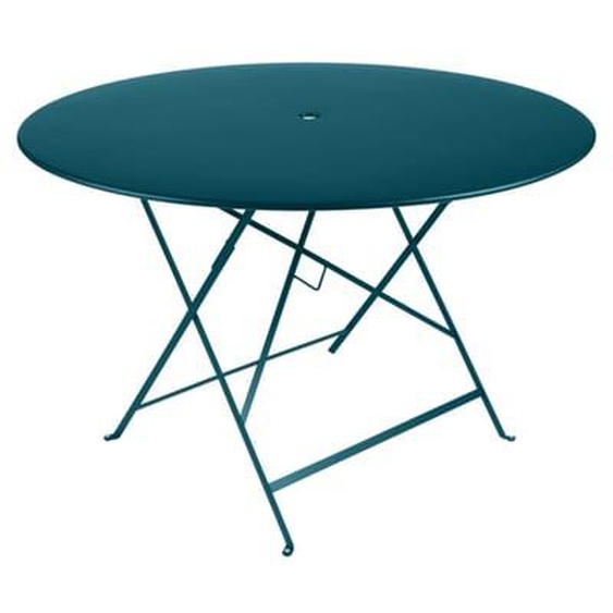 Table pliante BISTRO ronde - 21 bleu acapulco - Ø 117 cm