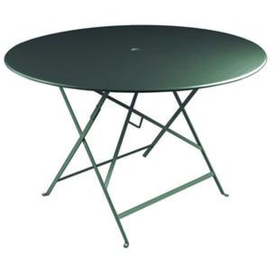 Table pliante BISTRO ronde - 02 vert cèdre - Ø 117 cm