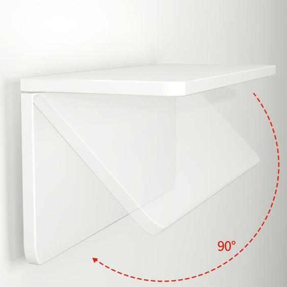 Table pliante murale en MDF - XJING - Blanc - Contemporain - Design - 80*50*1.6cm