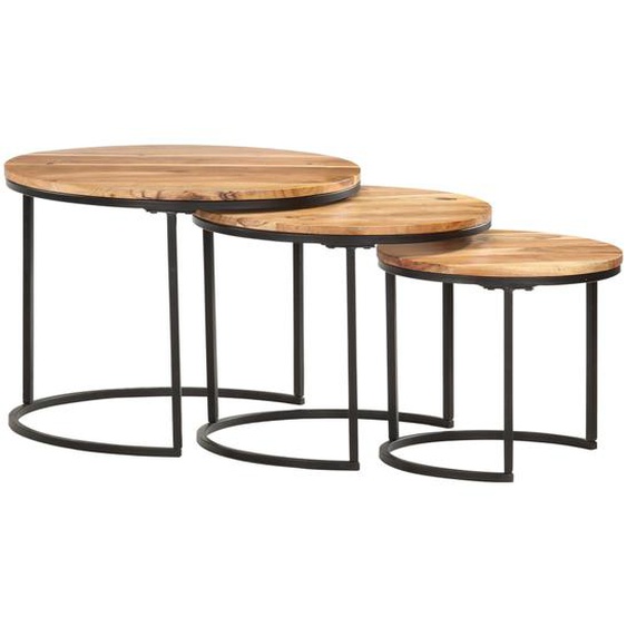 Tables gigognes 3 pcs Bois dacacia massif