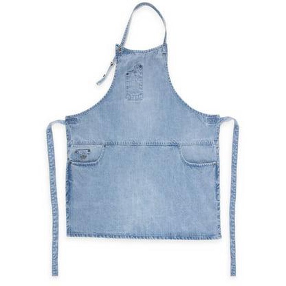 Tablier 5 poches femme en coton denim bleu