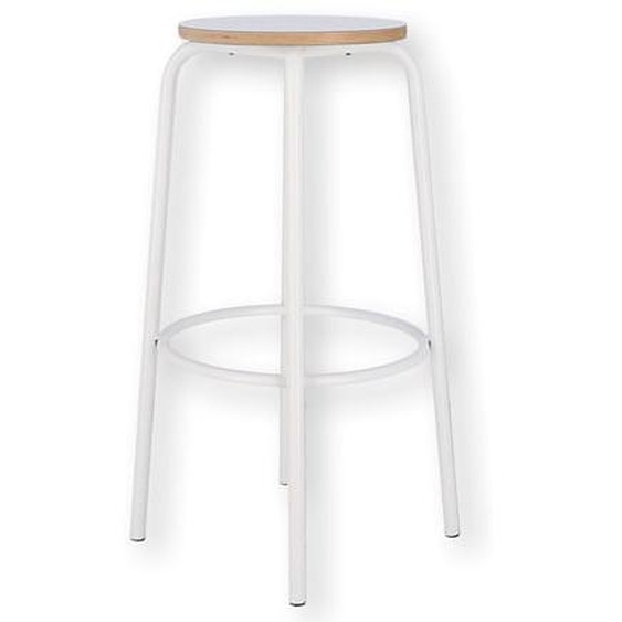 Tabouret de bar PARIS - blanc - 75 cm