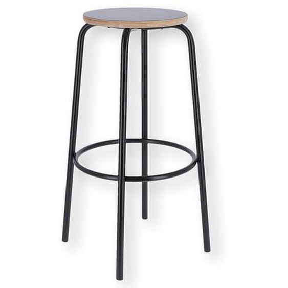 Tabouret de bar PARIS - noir - 75 cm