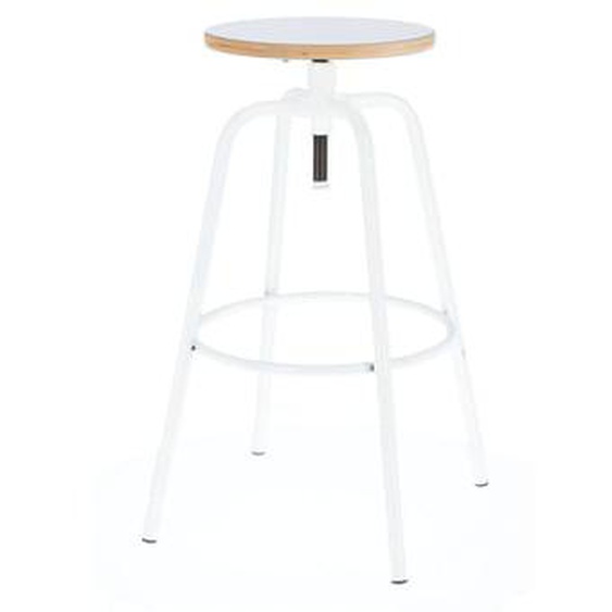 Tabouret de bar pivotant PARIS - blanc