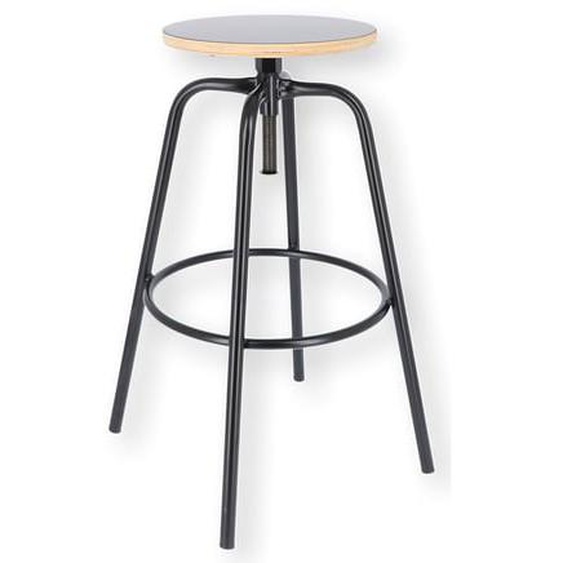 Tabouret de bar pivotant PARIS - noir