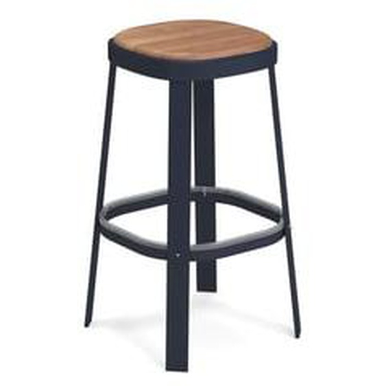 Tabouret de bar Thor teck - bleu foncé