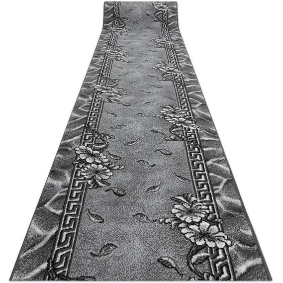 Rugsx - tapis de couloir bcf morad Trio fleurs, feuilles gris 120 cm grey 120x800 cm