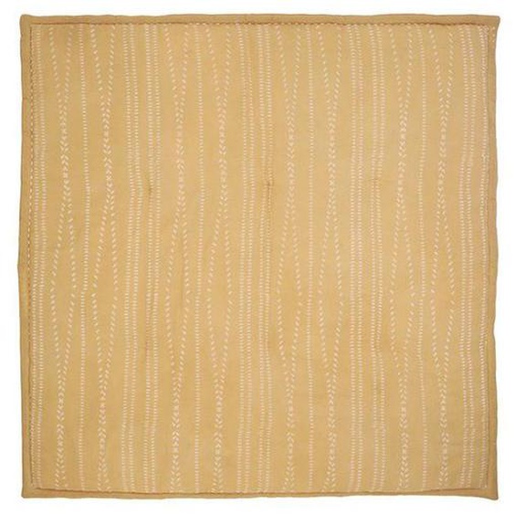 Tapis De Repos Bébé - Nepo Caramel - Pur Coton Imprimé À La Main Jaune