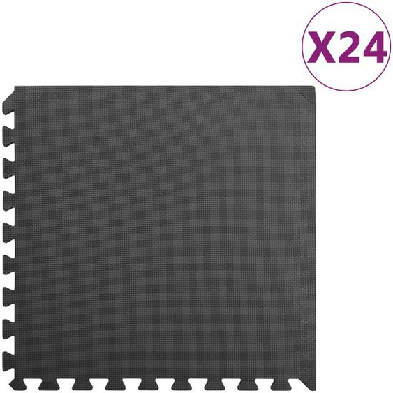 Tapis de sol 24 pcs 8,64㎡ Mousse EVA Noir