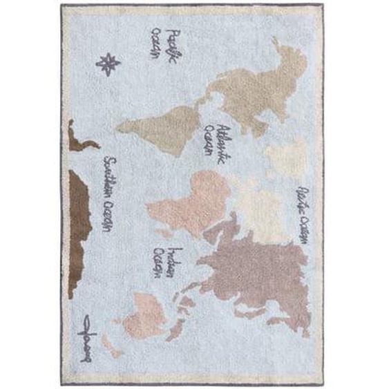 Tapis lavable carte en coton Map