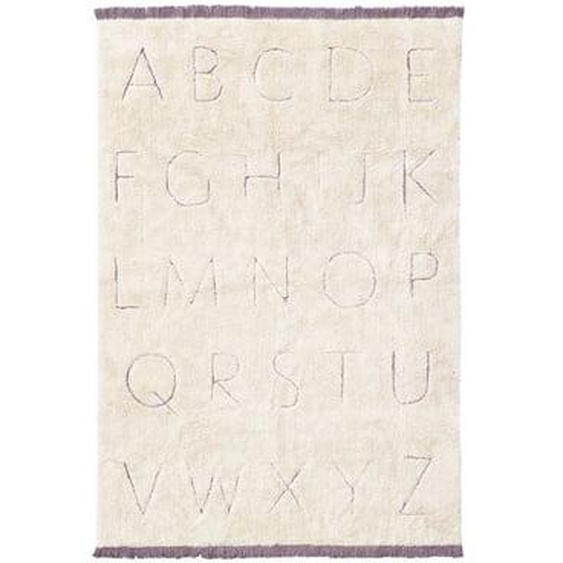 Tapis lavable en coton Alphabet Rugcycled