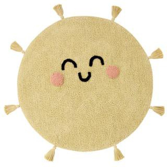 Tapis rond lavable en coton au soleil Mr Wonderful