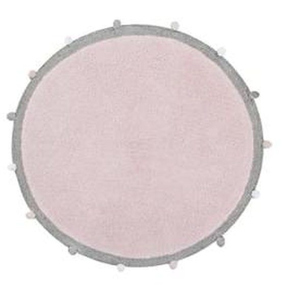 Tapis rond lavable en coton Bubbly