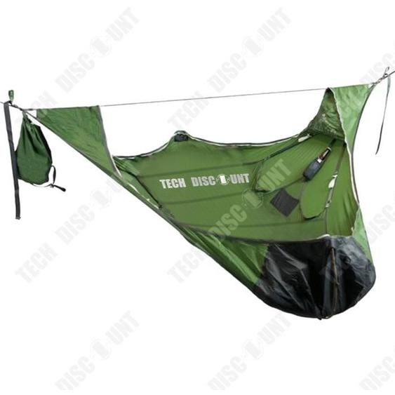 TD® Camping portable multi-personnes hamac anti-déchirure anti-moustique à plat hamac station descalade sac de couchage