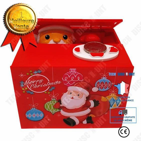 TD® Jouets darbre de Noël manger de largent Noël électrique vieil homme tirelire cadeau de Noël tirelire