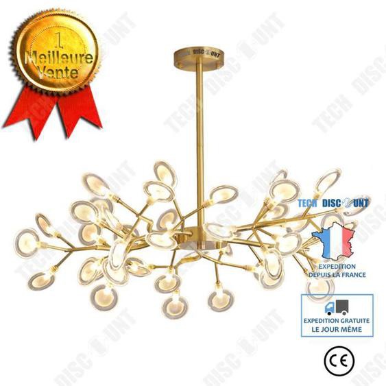 TD® Lustre luciole tout en cuivre à 30 têtes lampes de salon simple salle à manger chambre branche darbre lustre nordique