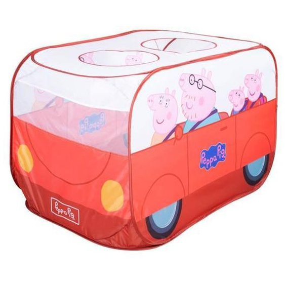 Tente De Jeu Pop Up Peppa Pig - Roba - Forme De Voiture - Fonction Pliante - Rouge - Blanc Rouge