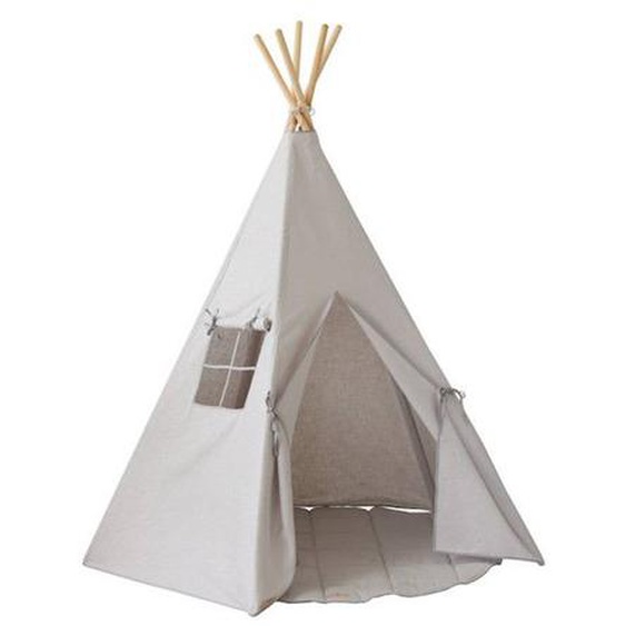 Tente Tipi Avec Tapis Gris Pigeon Gris