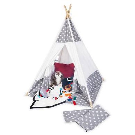 Tente Tipi Jakara Enfant - Pinolino - Convient De 3 À 8 Ans - Design Moderne En Coton Mélangé Blanc