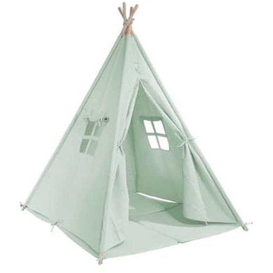 Tente tipi kaki pour enfant bois FSC et coton