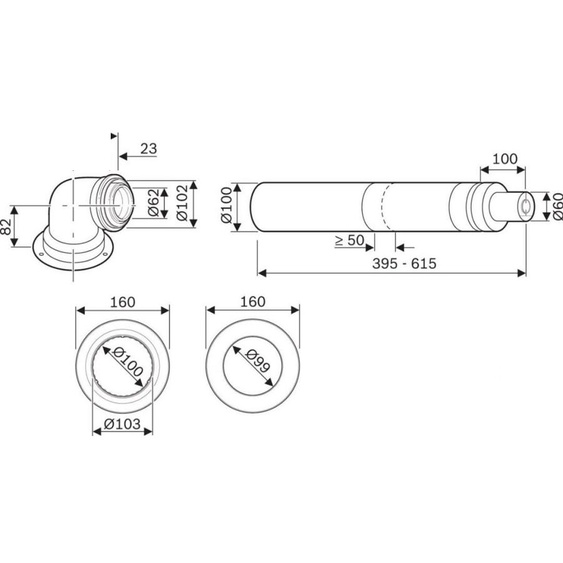 Terminal horizontal new ACLEIS/MEGALIS D60/100 - ELM LEBLANC - 7716780230