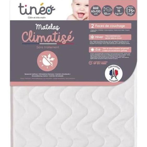 Tineo Matelas Bébé Climatisé 60x120 Cm Blanc