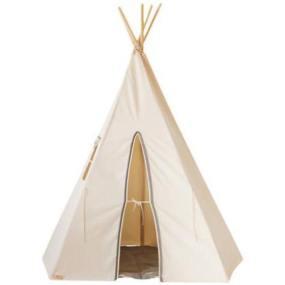 Tipi À Pompons Enfant Moi Mili pompons Gris - Pompons Gris - Tu Blanc