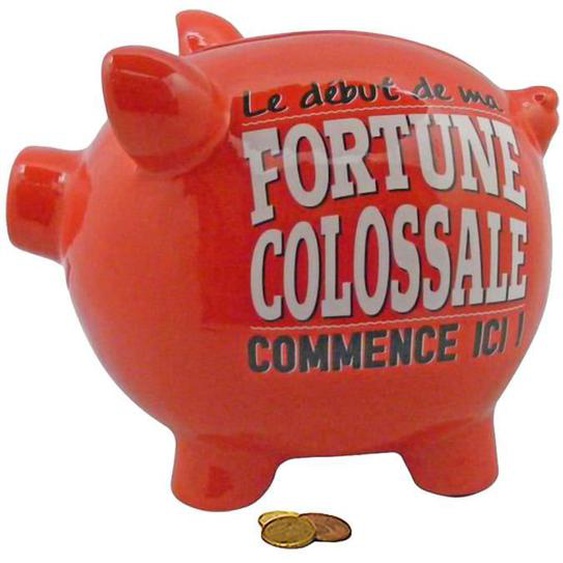 Tirelire Rouge Cochon XXL - Fo