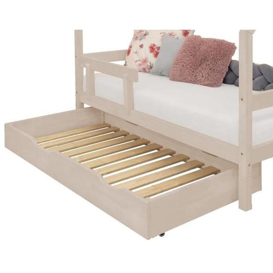 Tiroir de lit 120 x 200 avec sommier BUDDY - beige - GENERIQUE - Chambre - Adulte