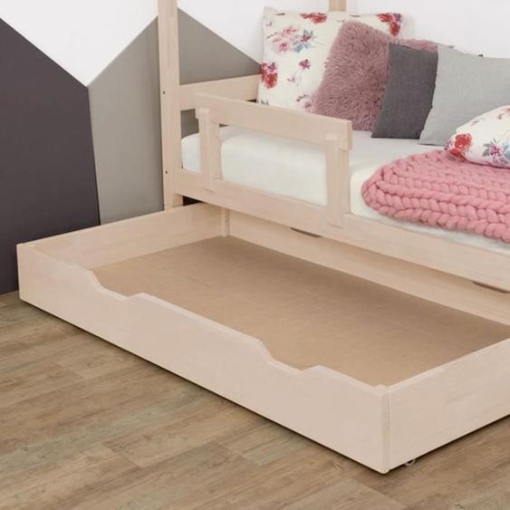 Tiroir de lit 90 x 180 BUDDY - Beige - Bois dépicéa - Rangement pratique