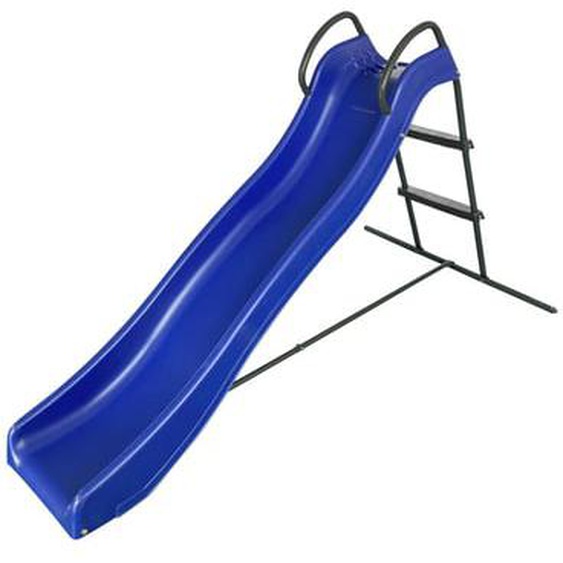 Toboggan dextérieur bleu sur pied avec échelle 180 cm