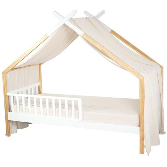 Toile De Lit Cabane - Sevira Kids - Beige - 420 X 140 Cm - Gaze De Coton - Fabrication Française Beige