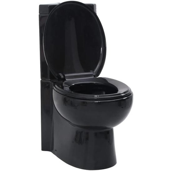 Toilette dangle en céramique pour salle de bains noir