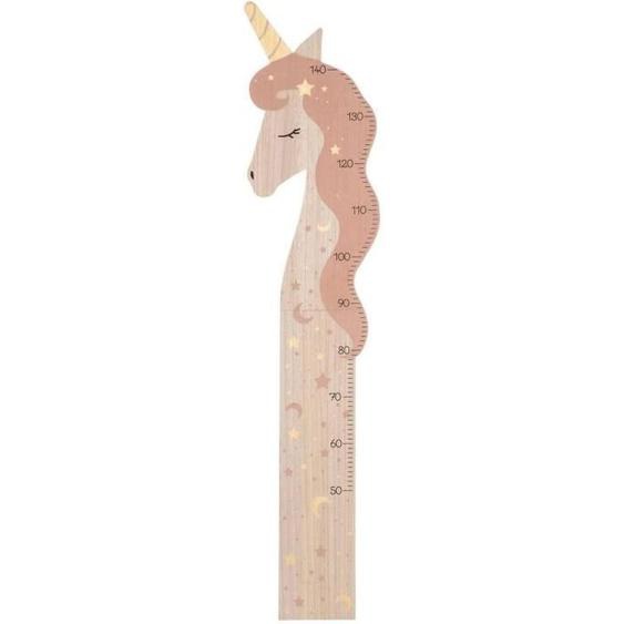 Toilinux - Toise enfant en bois Licorne - Hauteur 140 cm