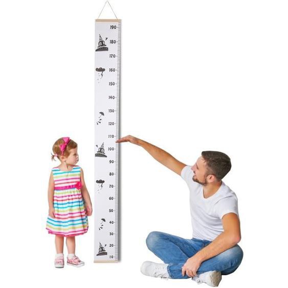 Toise de croissance murale décorative pour enfants - DRFEIFY - Blanc - Enfant