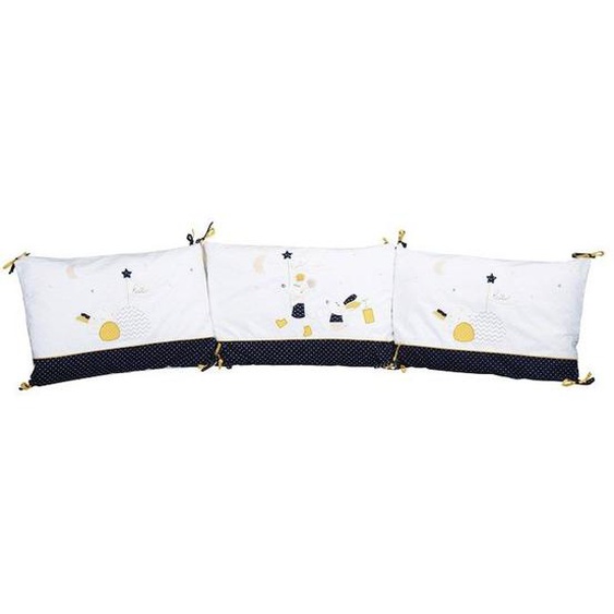 Tour De Lit En Coton Blanc - Sauthon - Hello - Bébé - 120x60 Ou 140x70 Blanc