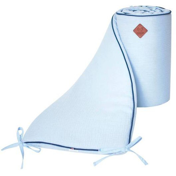 Tour De Lit Universel En Gaze De Coton - Sevira Kids - Jeanne - Mixte - Bleu - 30 Cm X 210 Cm Bleu