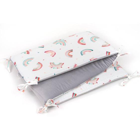 Tour De Lit Universel Et Réversible - Rainbow Gris - Pour Lit Bébé De 60x120 Ou 70x140 Cm Gris