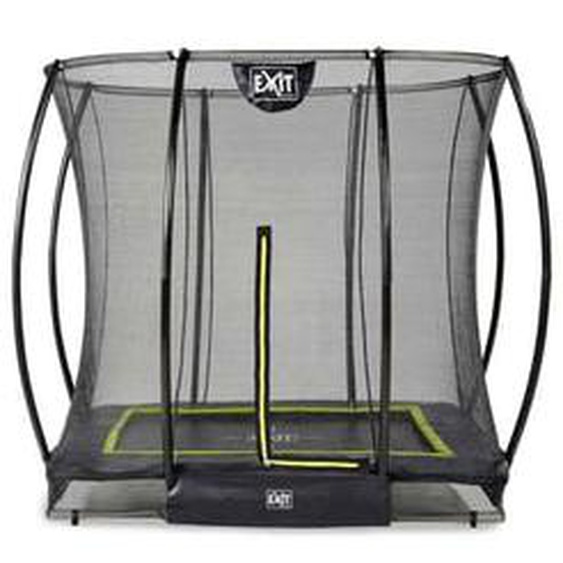 Trampoline enterré 153x214cm noir et filet de sécurité